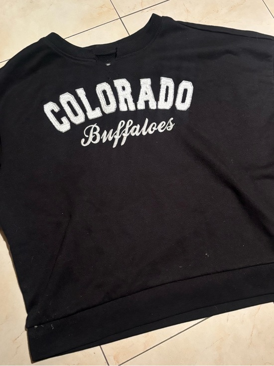 MV Sport Sweaters - MV Sport Black 'Colorado Buffaloes' Embroidered Sweatshirt